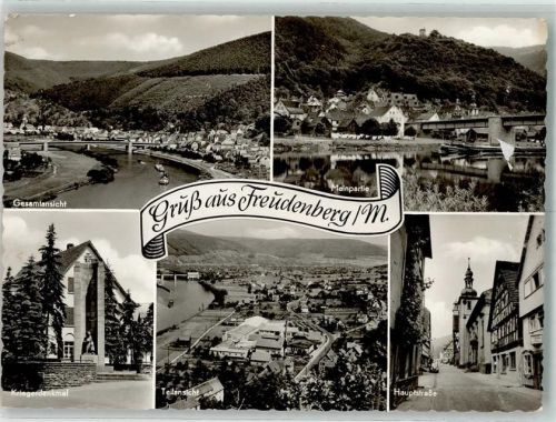 Freudenberg Kriegerdenkmal Hauptstrasse Fliegeraufnahme