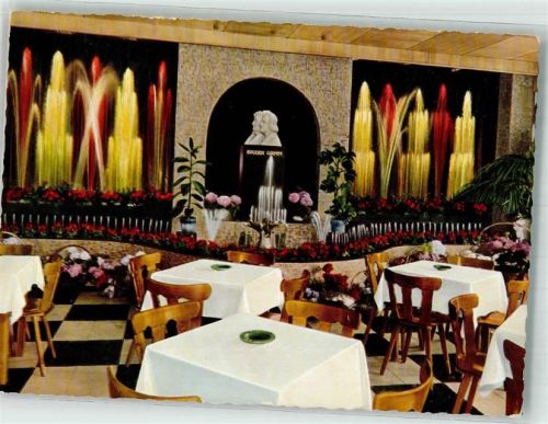 Odenthal Terrassen Waldrestaurant Deutscher Maerchenwald Die tanzenden Fontänen in der Brüder-Grimm-Ehrenhalle