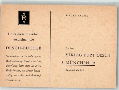 München Verlag Kurt Desch