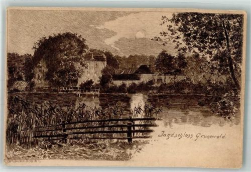 Grunewald Jagdschloss sign. Carl Jander