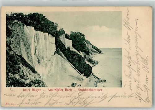 Stubbenkammer 1901 Kreidefelsen am Kieler Bach