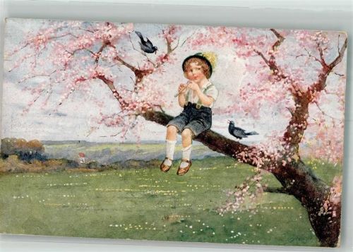 Der Mai ist gekommen Kind Flöte Münchener Kunst Nr. 279