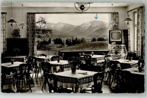 88179 W8999 Oberreute , Allgäu Foto AK Gasthaus Oberreuter Hof Alpemblick