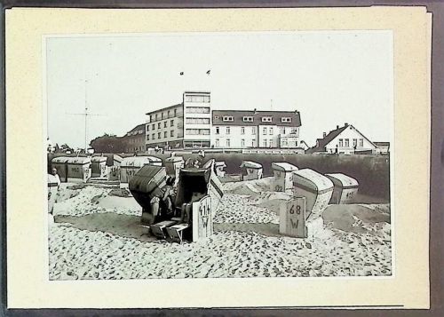 Duhnen Foto montiert auf Karton Strand mit Strand-Hotel Fotograf Otto Schulze