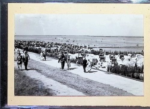 Duhnen Foto montiert auf Karton Strand und Promenade Fotograf Otto Schulze