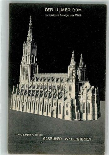 Ulm Laubsägearbeit v. Gebr. Wellhausen Ulmer Dom