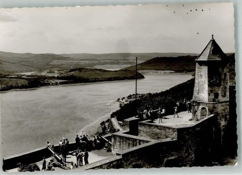 Waldeck Schlossterrasse über dem Edersee Foto Original aus Archiv eines Ansichtskartenverlags Ort handschriftlich