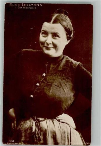 1919 Portrait von Else Lehmann in der Biberpelz Fotograf Becker & Maass Verlag Hermann Leiser 1750