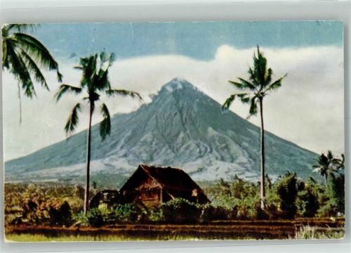 Manila 1957 Foto AK Mayon Volcano