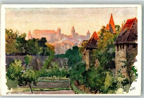 Nürnberg Blick vom Splittertorgraben P.C. Geissler`s Kunstverlag No. 557