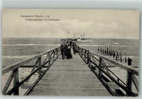 Graal-Müritz Dampfer an der Seebrücke Verlag Julius Simonsen Nr. 6814