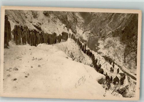 Auf dem Marsch von Ipek nach Andreyevitsa Gebirgsjäger WK I 1915 Winter