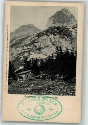 Höllentalangerhütte Foto AK Hüttenstempel Angerhütte