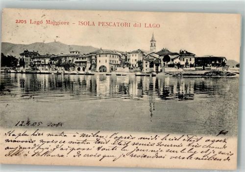 Stresa 1905 Isolo Pescatori dal Lago