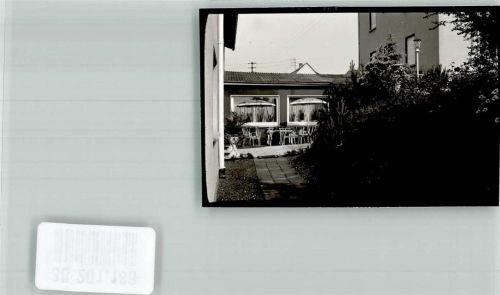Fussingen Gasthaus Haus Schönblick Terrasse Foto Original aus Archiv eines Ansichtskartenverlags Ort handschriftlich