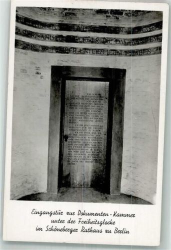 Schöneberg Eingangstüre z. Dokumenten Kammer unter d. Freiheitsglocke i. Rathaus
