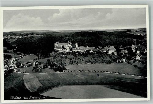 Wolfegg Fliegeraufnahme von Schloss Wolfegg mit Kirche St. Katharina