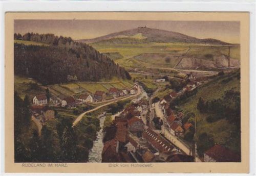 Rübeland Rübeland mit Blick vom Hohekleef ungelaufen Gut erhalten.