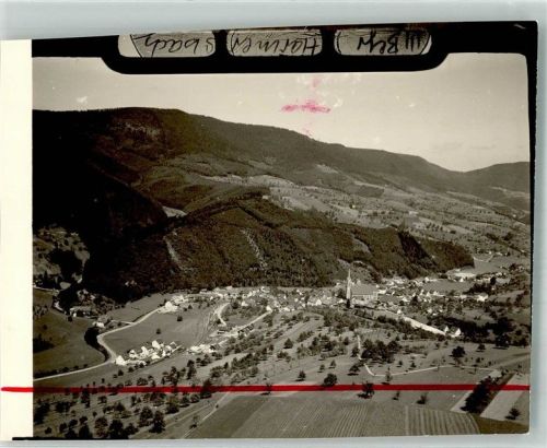 Marköbel Fliegeraufnahme des Ortes mit Ev. Kirche Foto Original aus Archiv eines Ansichtskartenverlags Ort handschriftlich Farbstrich im Bild