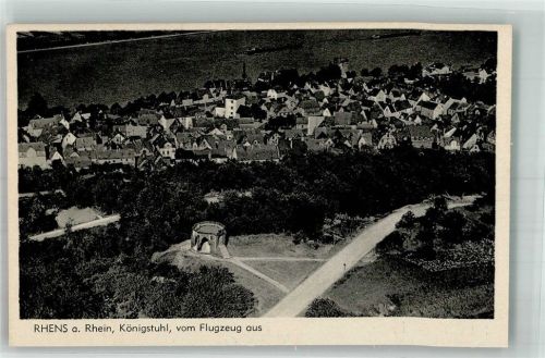 Rhens 1943 Fliegeraufnahme des Ortes mit dem Königstuhl