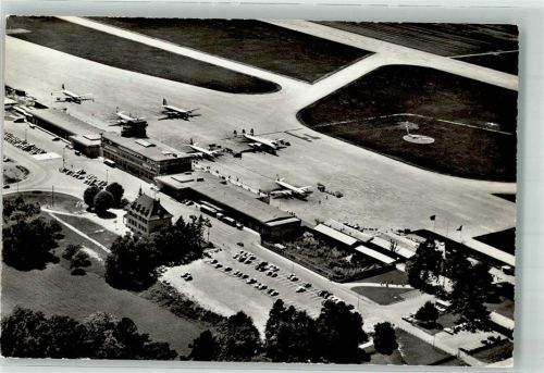 Genève Fliegeraufnahme Terminal d. Interkontinentalflughafens Cointrin
