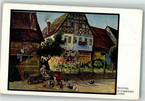 1916 Schwabenland sign. Prentzel Spielende Kinder
