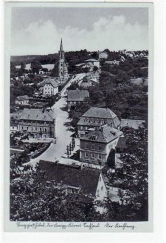 Kurort Berggießhübel Bad Berggießhübel mit Blick auf die Kirche gelaufen von 1943. Gute Erhaltung.
