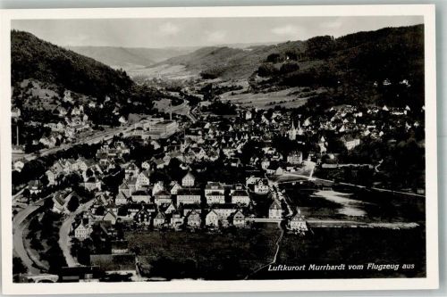 Murrhardt Fliegeraufnahme des Ortes mit der Stadtkirche
