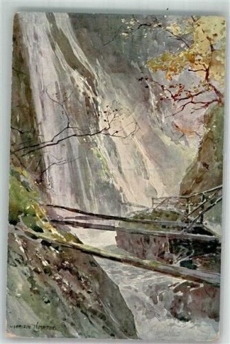 Wimbachklamm Alpiner Kunstverlag Eugen Richter Nr. 20 F