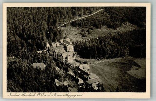 Hundseck 1936 Fliegeraufnahme vom Kurhaus Hundseck