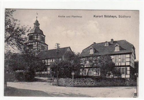 Kurort Sülzhayn - Südharz. Kirche Pfarrhaus ungelaufen Top Erhaltung.