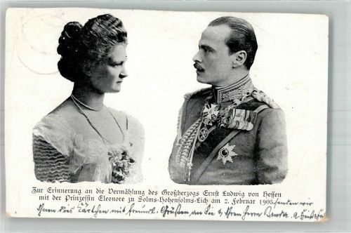 1905 Vermählung Großherzog Ernst Ludwig v. Hessen
