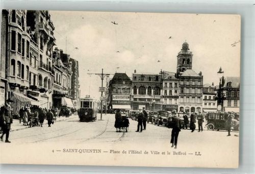 Saint-Etienne Rathaus - Platz Geschäft Straßenbahn Auto