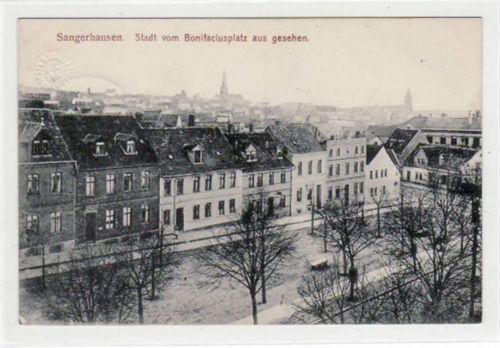 Sangerhausen Sangerhausen mit Stadt vom Bonifaciusplatz aus gesehen. Feldpost, mit Stempel von 1916. Gute Erhaltung.
