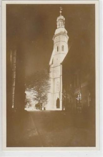 Hirschberg im Riesengebirge Hirschberg / Jelenia Góra. Katholische Kirche bei Nacht. Rückseitiger Aufdruck: Von dem städt. Werbeamt genehmigte Festpostkarte der Hirschberger Riesengebirgswoche. Beleuchtete Kath. Kirche ungelaufen Leichter Bug, sonst gut