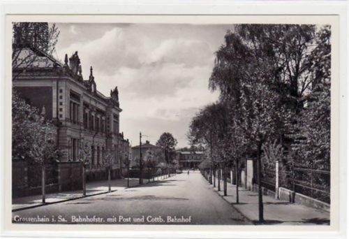 Großenhain Großenhain mit Bahnhofstraße, Post u. Cottb. Bahnhof ungelaufen Top Erhaltung.