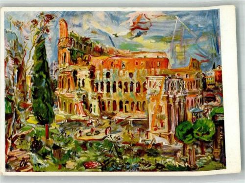 Roma sign. Kokoschka, Otto Das Kolosseum Verlag Hanfstaengl Nr. 433