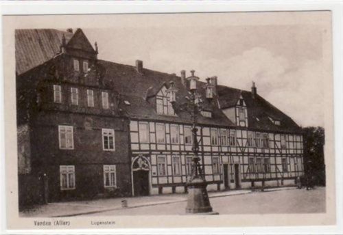 Verden a.d. Aller mit Lugenstein ungelaufen Leichter Bug oben links, leicht fleckig, sonst gut erhalten