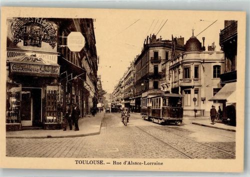 Toulouse Geschäft Motorrad Straßenbahn rue d´Alsace.Loirrane