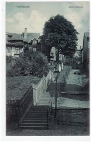 Nordhausen Nordhausen mit Johannistreppe gelaufen von 1907. Leichter Stempeldurchdruck, sonst gut erhalten.