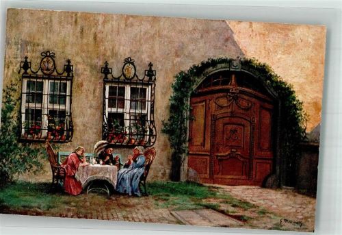 Dinkelsbühl sign. Marschall G. Die gute alte Zeit Frauen