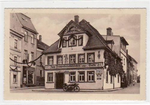 Eisenberg Eisenberg i. Thür. mit Gasthaus zum Trompeterschlösschen gelaufen von 1927. Top Erhaltung.