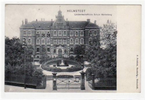 Helmstedt. Landwirtschaftliche Schule Marienberg gelaufen, 1909. Gute Erhaltung.