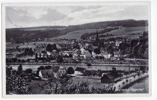 Overath im Aggertal gelaufen von ca. 1942. Leichter Stempeldurchdruck, sonst gut erhalten