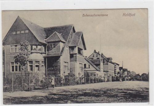 Kohlfurt Hohenzollernstrasse in Kohlfurt - Wegliniec / Kreis Görlitz - Zgorzelec. 1916 Feldpost Gute Erhaltung.