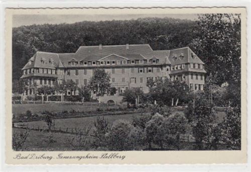 Bad Driburg. Genesungsheim Stellberg gelaufen, 1938. Leichter Schrift- und Stempeldurchdruck, sonst gut erhalten