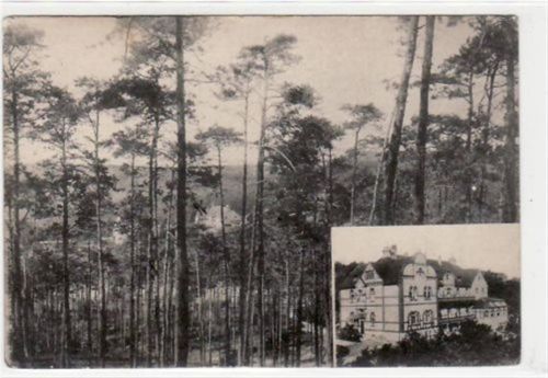 Neu-Coswig bei Dresden mit Dr. Nöhrings Sanatorium gelaufen von 1909. leichte Eckabschürfungen und Rändern, sonst gut erhalten.