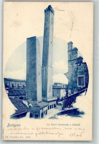 Bologna 1899 Le Torri Garisenda e Asinelli