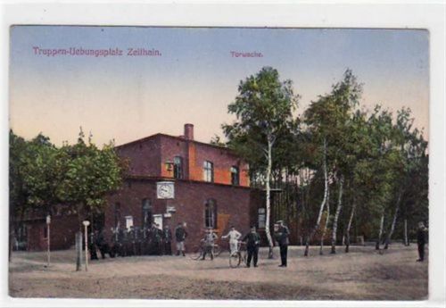 Zeithain Zeithain mit Truppenübungsplatz, Torwache. Karte beschrieben. Gute Erhaltung.
