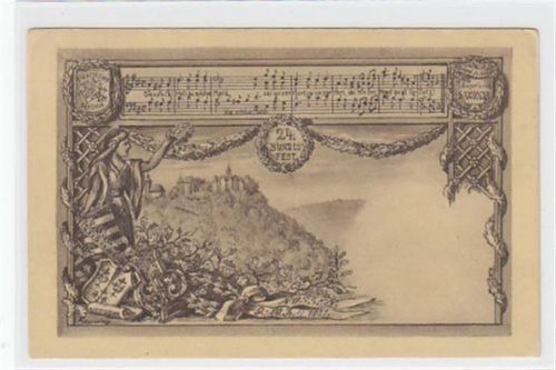 24. Bundesfest / Sängerbund Saxonia in Nossen am 9.-10-Juli 1927. Ungelaufen. Gute Erhaltung.